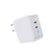65W GaN USB C PD Chargers PD 3.0 QC3.0 2 Port Portable Charger Adapter