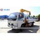 Mini Dongfeng 2T Truck Mounted Boom Crane for steel pipeline