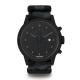 Minimal Style Nylon Band Watches Black Face With Mineral Crystal Dial