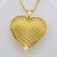 Locket Pendants jewelry classic heart-shaped box pendan 18k gold plating jewelry