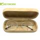 Metal Portable Primary Color Style Vintage Oil Wax PU Leather Stylish Eyewear Glasses Case