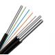 Bow Type Drop Cable Black OFC 2 Core FFTH PVC Jacket With Steel Wire