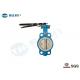 PTFE Lined Wafer Style Butterfly Valve Class 150 Cast Iron / WCB Type Optional