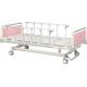 Two Function Pediatric Hospital Bed , Pink Movable Hospital Bed With Wheels