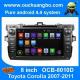 Ouchuangbo autoradio DVD stereo navi Toyota Corolla 2007-2011 3G wifi bt MP3 android 4.4