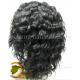 Human Hair Front Lace Wigs Deep Curly Natural Color 1b# Fast Delivery