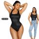 2023 Women's One Piece Bodysuit Shapewear in Imitation Leather Best Choice for Slimming