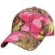 Cotton Unisex Baseball Caps Long Visor Stitching Eyelets Hunting Camp Pink Camo Hat