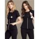 factory custom logo solid color made in china cheap  medical hospital nursing beauty uniforms scrubs set