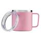 Double Wall 12oz Stainless Steel Insulated Coffee Mug With Handle / Sliding Lid