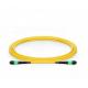 MPO Trunk Cable SM 12 Fiber Optical Yellow Color Customized