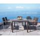 7PC ALU. RATTAN DINING SET 