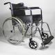 Powder Coating Folding Steel Wheelchair Flip Back PU Seat and Armrest