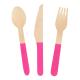160mm Dyeing wooden cutlery  Disposable wooden cutlery set