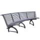 OEM ODM Outdoor Metal Benches With Cast Iron Legs Round Steel Pipe Seat Pan