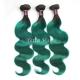 Green Unprocessed Brazilian Body Wave Human Hair Weave Tangle Shed Free
