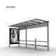 L4200mm W2500mm Stainless Steel Bus Stop Shelter With 6 Sheet Advertising Light Box