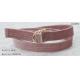 Fake Suede Tape Womens Fashion Belts Double Layers Stitching Gold Double Rings Buckle