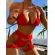 Ladies' Sexy Three-Piece Swimwear High Elastic Blackless Fashion Europe Abrasion-Resistant  Asia Sexy Lady For Swimming