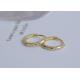 OEM small gold hoop earrings , Geometric Huggie Earrings 10mm Diameter