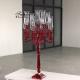 9 Arms 130cm Red Blue Hurricane Crystal Glass Candelabra Clear Wedding Table Centerpieces