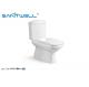 Chaozhou Design Construction / Real Ceramic Washdown Two Piece Toilet For Estate Building Project