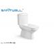 Chaozhou Design Construction / Real Ceramic Washdown Two Piece Toilet For Estate Building Project