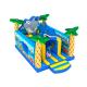 PVC 0.55mm Ocean Themed Shark 4.5x7x4m Inflatable Jumping Castle