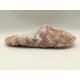 Pink / Bone Soft Ladies Slippers Close Toe Two Tone Fur With One Unit TPR Outsole