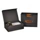 Luxury Paper Cardboard Jar Bottle Packaging Black Elegant Magnetic Honey Box