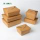 Disposable Kraft Paper Lunch Box Fast Food Delivery Takeaway Packaging Container