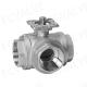 Stainless Steel 3 Way Valve and Actuator T Type Full Port High Platform for Industrial