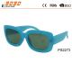Fashion rectangle sunglasses with blue frame,made of plastic,suitable for men and women