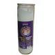 100% paraffin wax white memorial glass candle sticked by printed label burns for 7 days