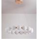 French Cream Style Nordic Living Room Chandelier Round Buddhist Bead Art Chandelier