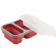 FDA Standard 2 Compartments Silicone Bento Foldable Lunch Box