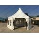 White PVC Cover Pagoda Party Tent , Waterproof Outdoor Event Tent Transparent Windows
