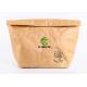 Recycled Custom Tyvek Bags , Brown Dupont Tyvek Paper Insulated Cooler Lunch Bag