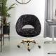 Black 18.90 inch Depth Swivel Living Room Office Chair 8.2KGS