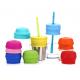 Silicone Sippy Straw Cup Lids For Toddlers Babies Drinking Straws Reusable Spill-Proof Yeti Rambler Mason Cups Mugs Lids