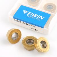 RPMT1204MO Tungsten Carbide CNC Milling Inserts For Hard Metal Cutting