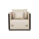 Light luxury design furniture of fashion sofas by Leather upholstered with glossy painting wood frame