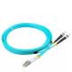 LC - ST Fiber Optic Patch Cord Duplex UPC APC 2.0mm  PVC OM3 Blue