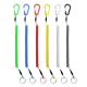 304 Stainless Steel Coiled Cable Tool Lanyard Clear Green Color Bearing 30KG
