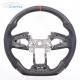 Red Stripe CRV Honda Carbon Fiber Steering Wheel Black Leather 350mm