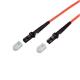MTRJ TO MTRJ Multimode Patch Cord , Simplex Fiber Patch Cable Used In Education Project Orange