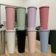 Different color tumbler cups with straw stainless steel tumbler double wall milk tea cups  for christmas