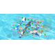 Tarpaulin Inflatable Water Toys Floating Water Park With Air Pump