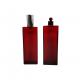 120 ml Square Red PETG Lotion Toner Bottle for Sunscreen Cream Collar Material PETG