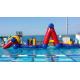 Colorful PVC Inflatable Water Park 10 Peoples Obstacle Course